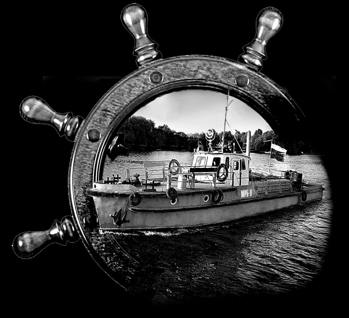 Корабль гравировка