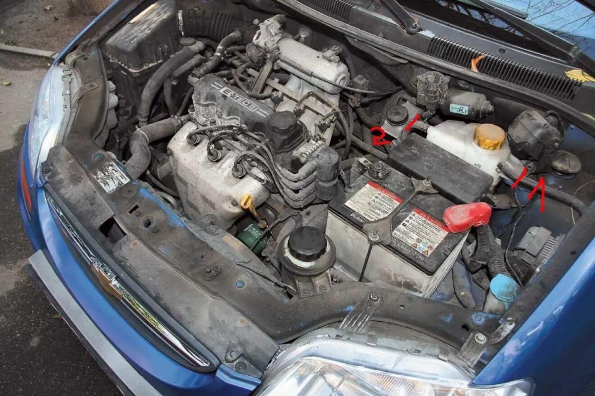 Подкапотное Авео т250