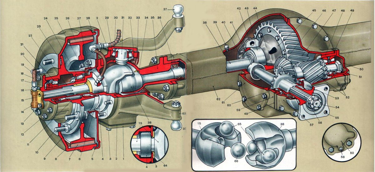 Хвостовик переднего моста ЗИЛ 131