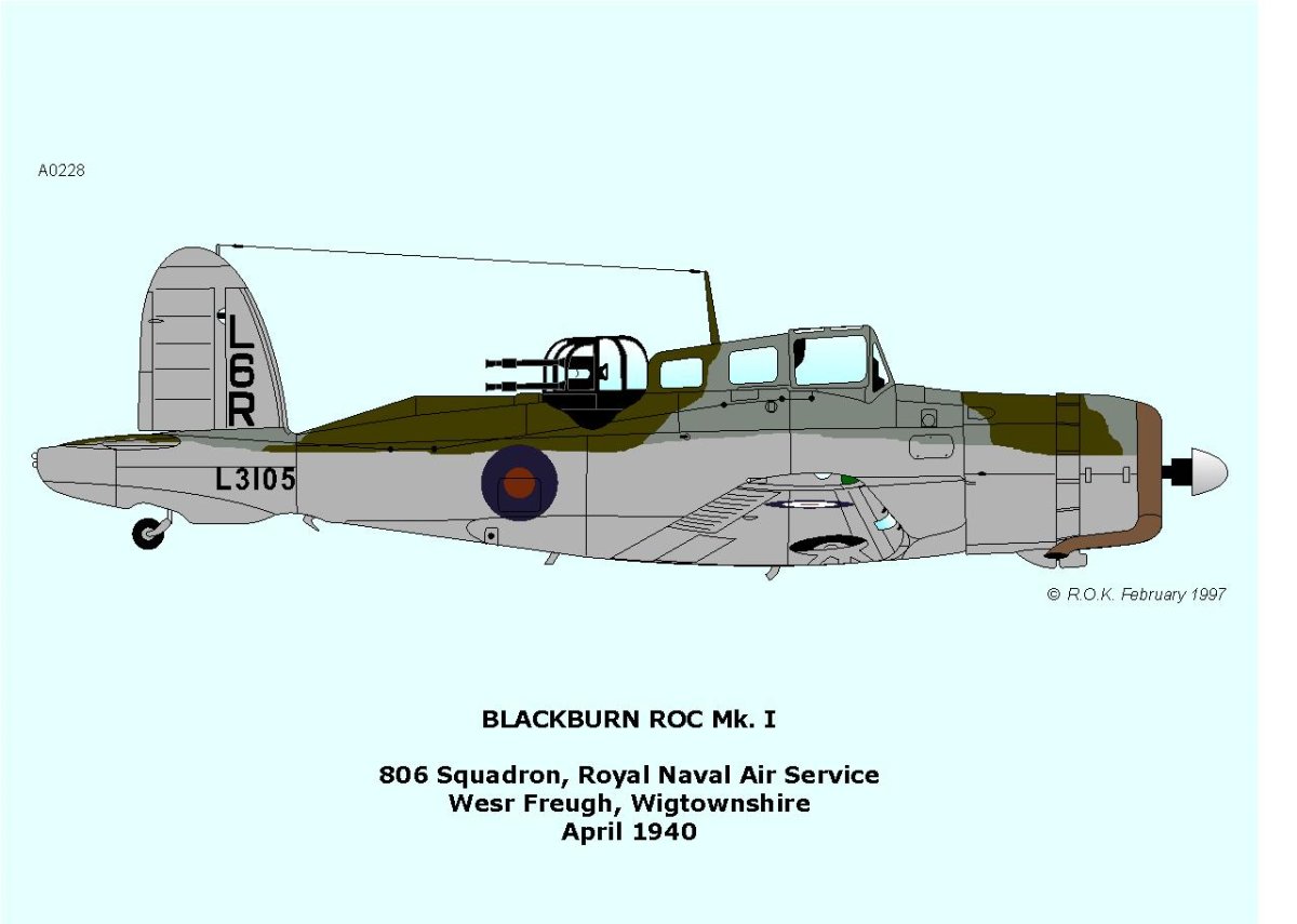 Чертежи Blackburn b.25 "Roc", истребитель