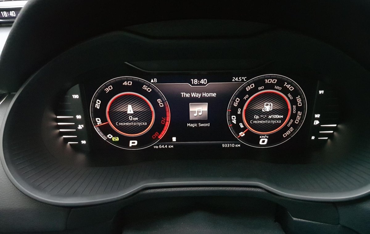 Цифровая приборная панель Skoda Octavia a7