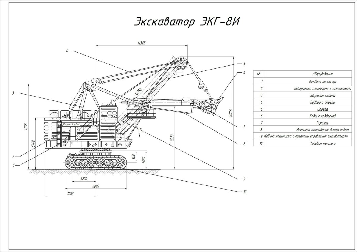 Чертежи экскаватора ЭКГ-5а
