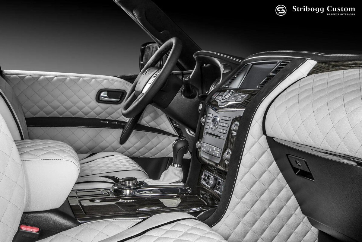 Инфинити qx80 белый салон