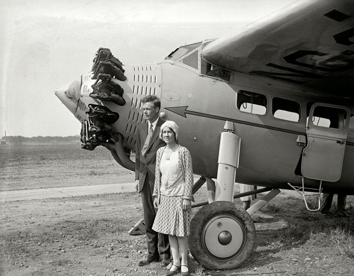 Линдберг в самолете