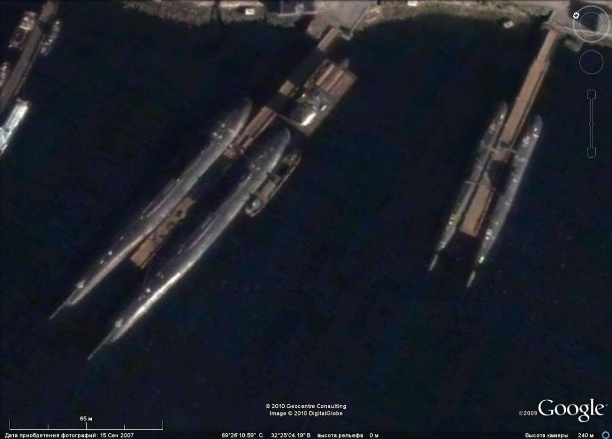 АПЛ Белгород со спутника