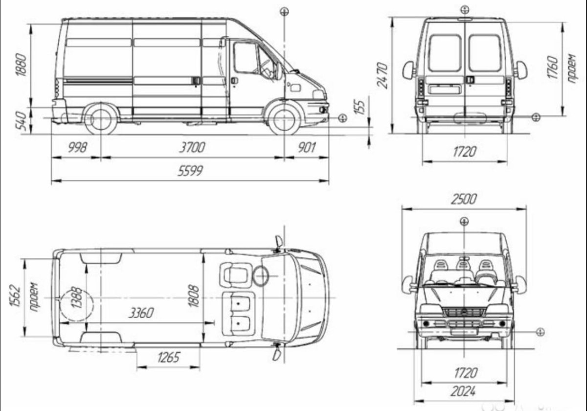 Габариты Фиат Дукато 244 Елабуга