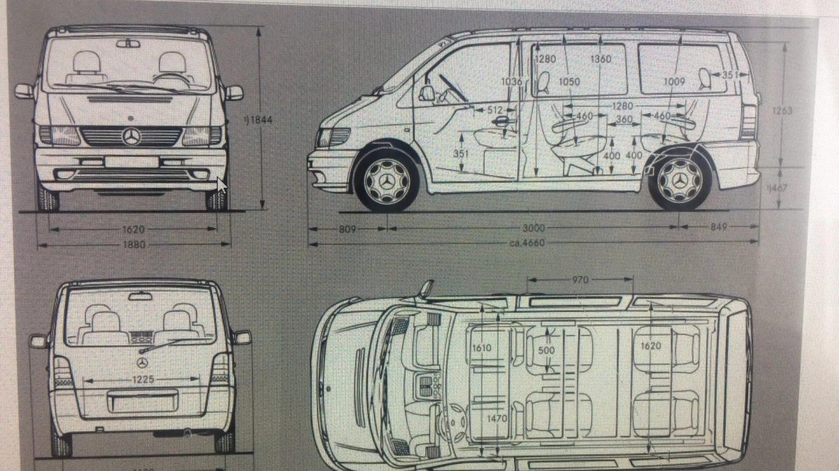 Mercedes-Benz Vito габариты