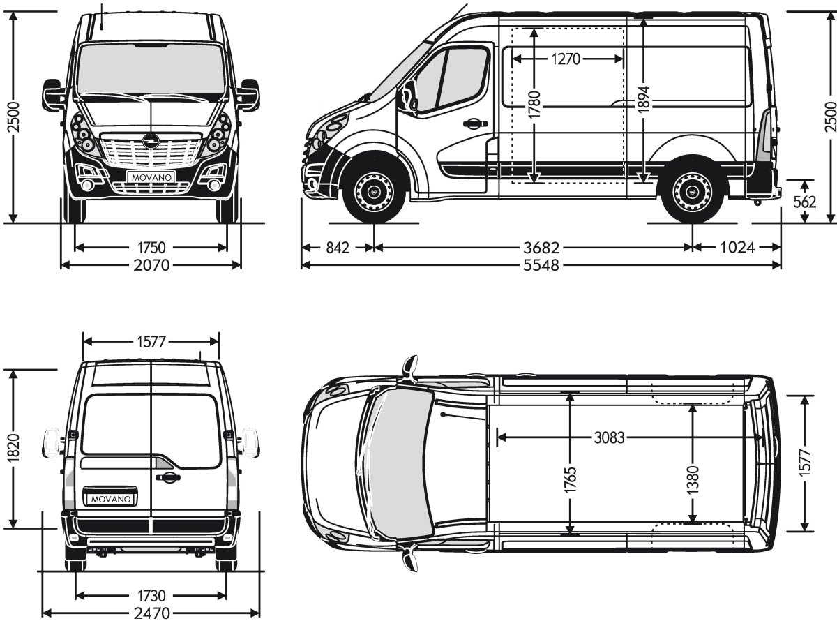 Рено мастер 3 габариты кузова