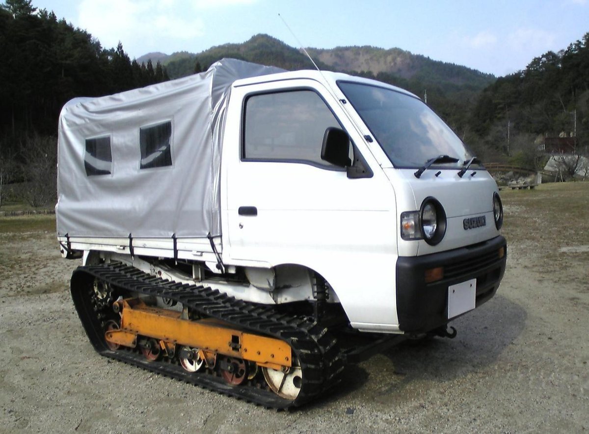 Suzuki carry 4wd на гусеницах