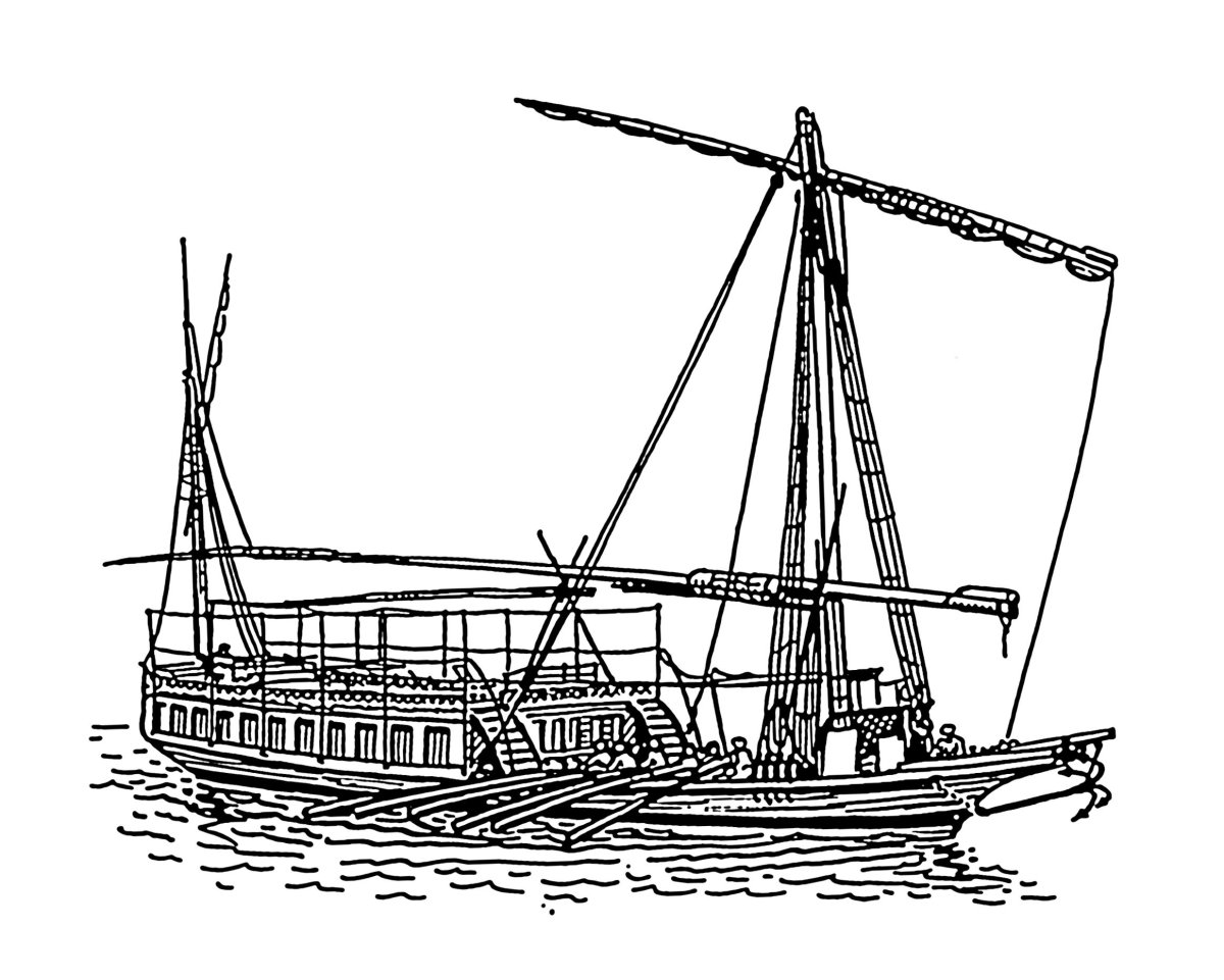 Плоскодонный парусник