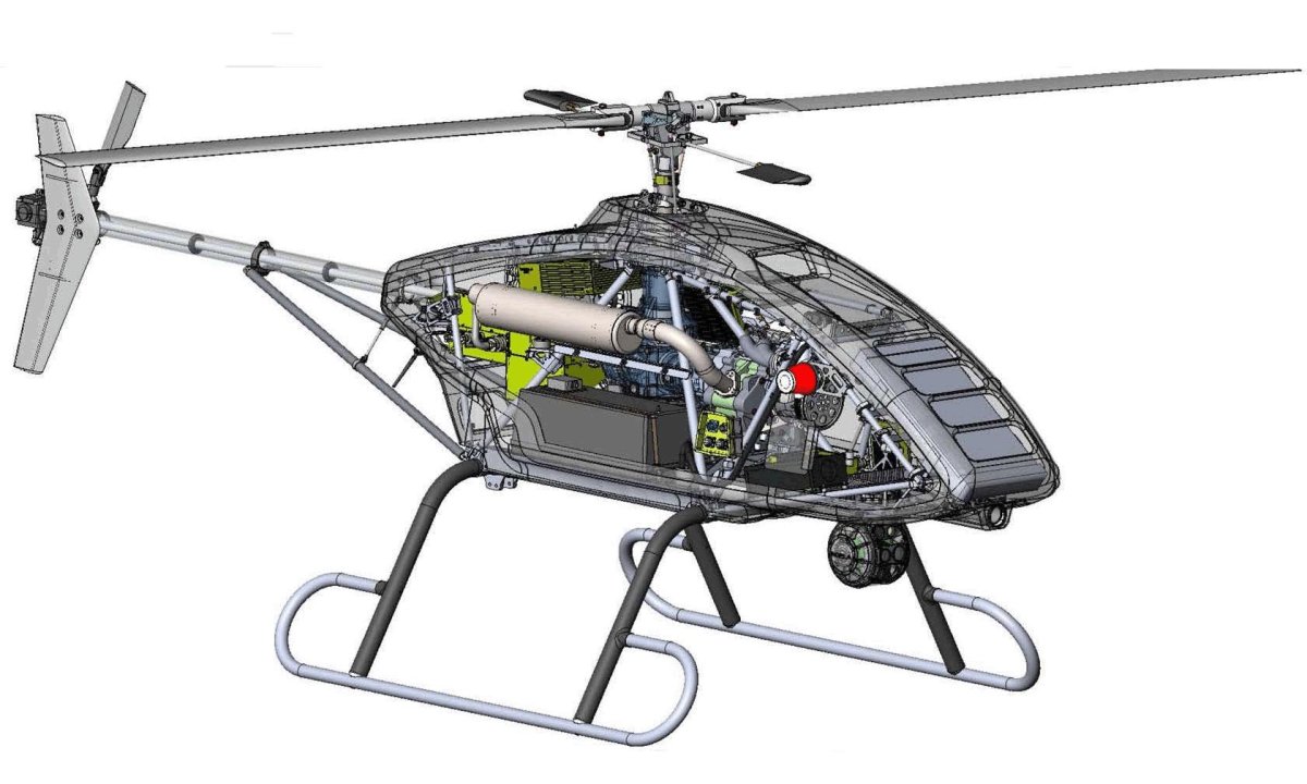 Полозковое шасси вертолета