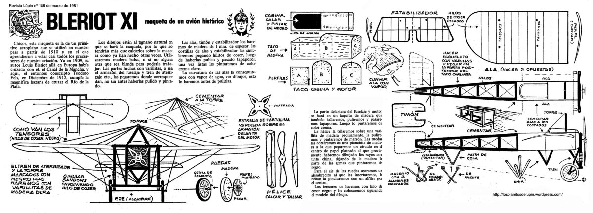 Самолет Блерио чертежи