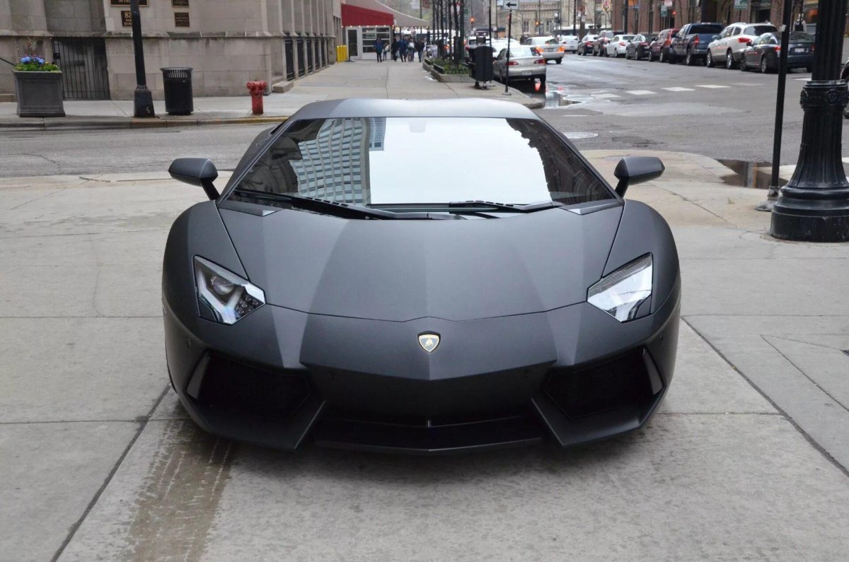 Ламборджини авентадор черный матовый