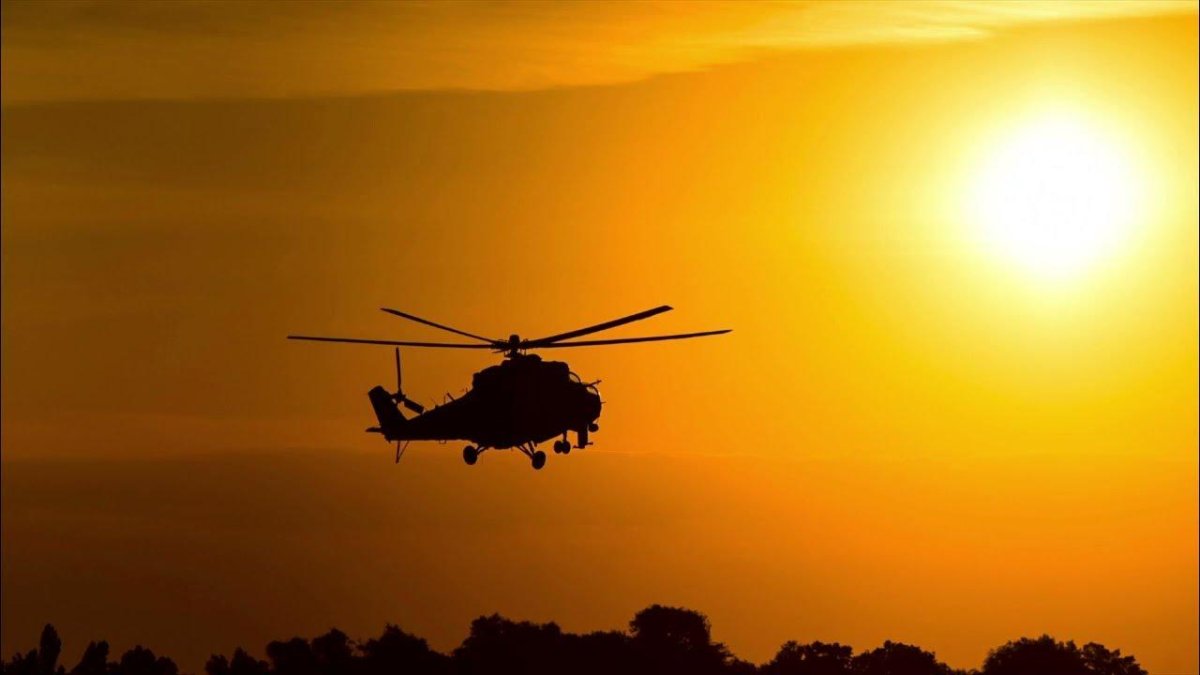 Силуэт вертолета ми 24