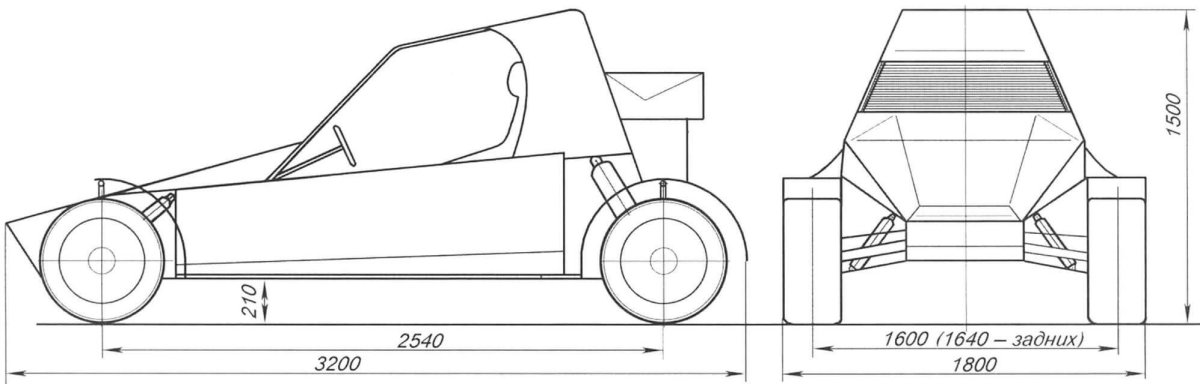 Чертеж багги ВАЗ