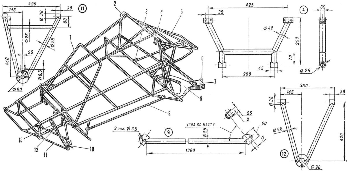 Чертеж багги Барракуда ВАЗ 2109