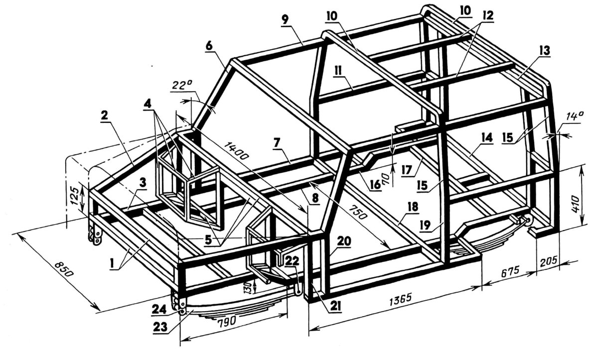 Чертеж багги ВАЗ