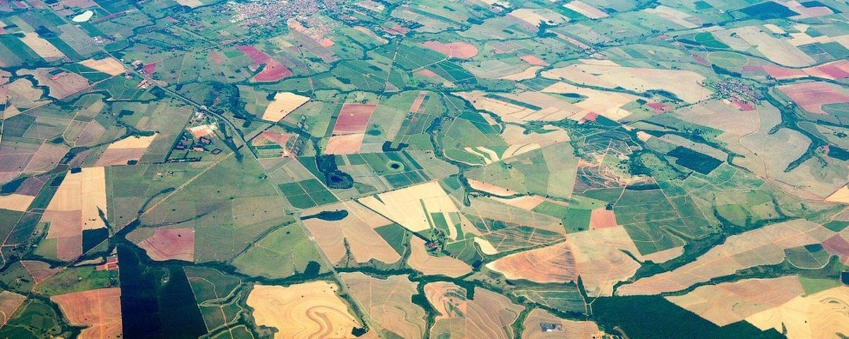 Поля вид с самолета
