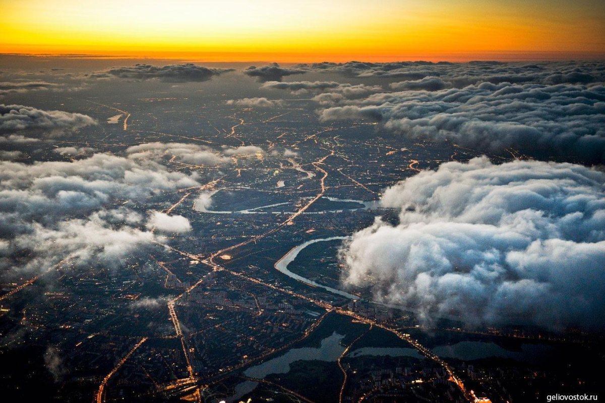 Красивый вид с самолета