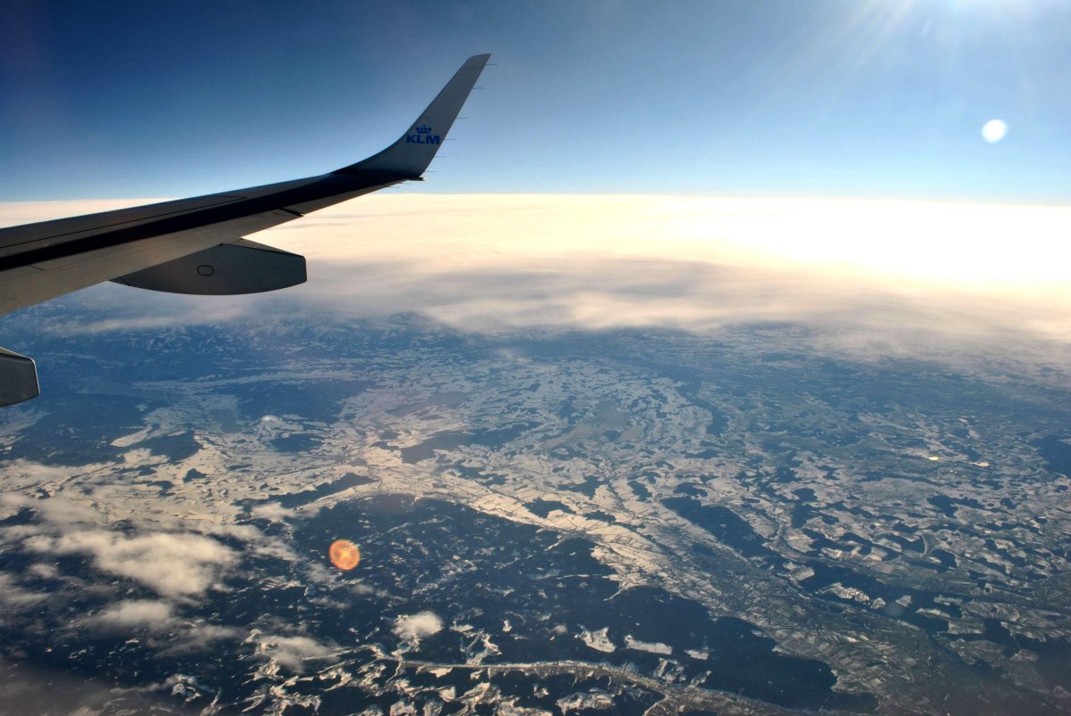 Красивый вид с самолета