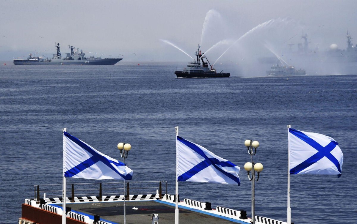 Андреевский флаг ВМФ России военно морской флот