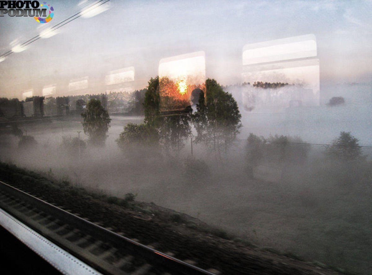 Красивый вид из поезда