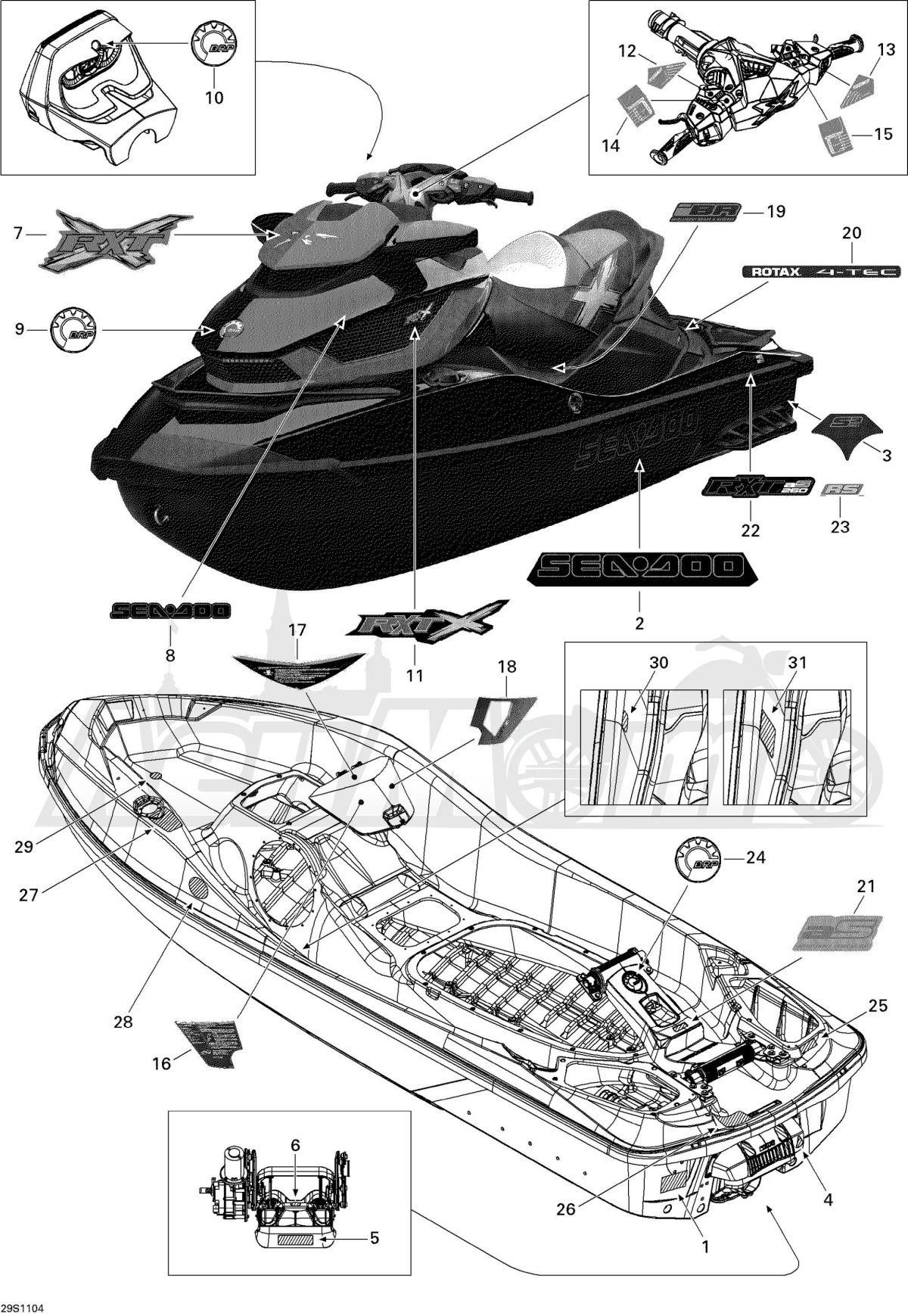 BRP RXT 260 наклейки