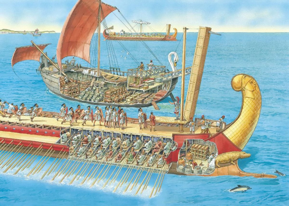 Корабли триеры древней Греции