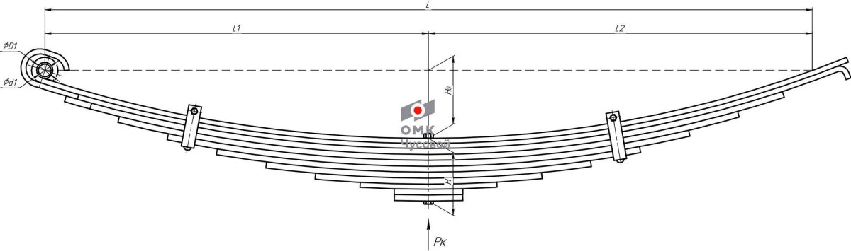 Рессора передняя КАМАЗ 43118