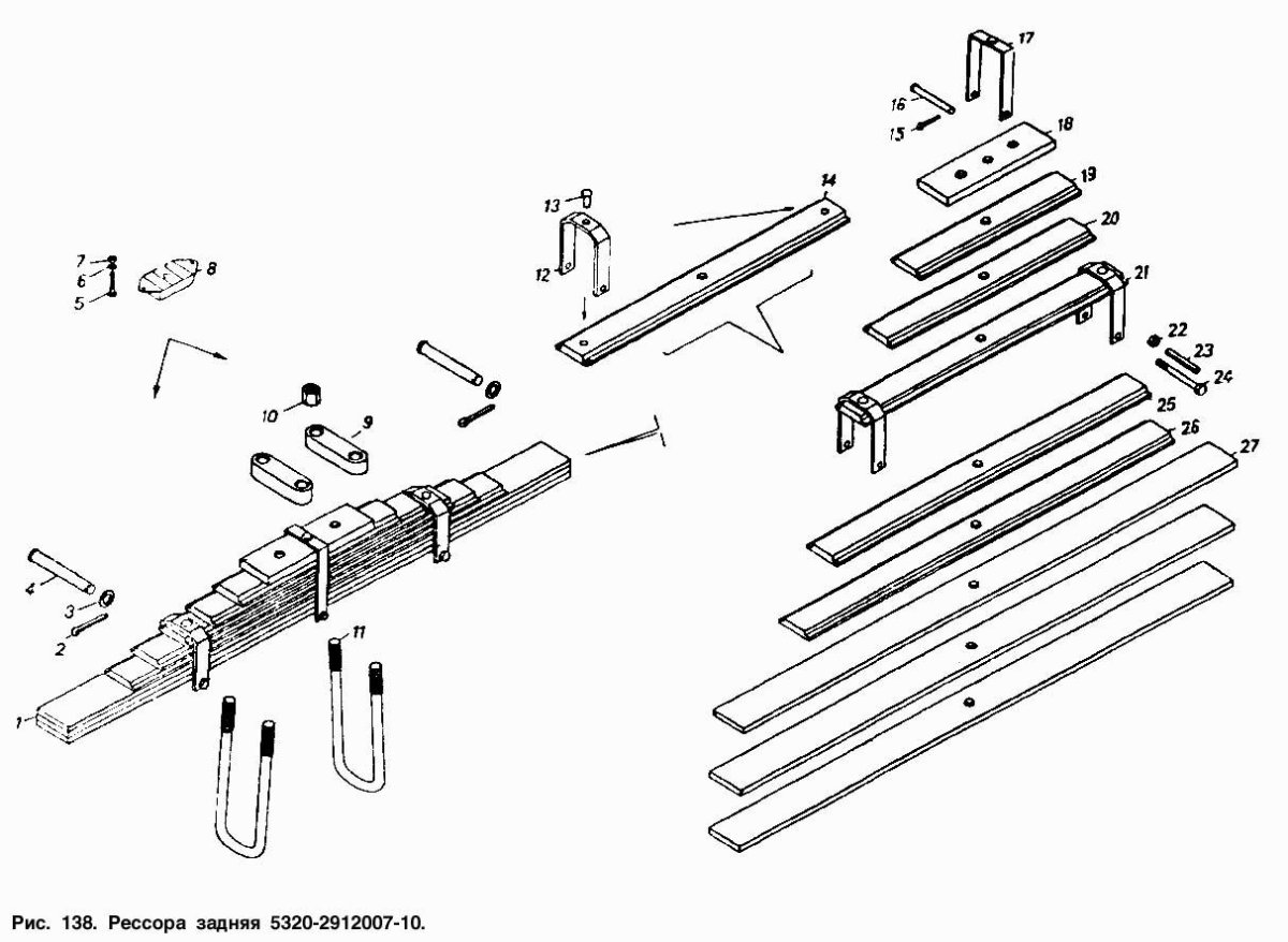 Рессора задняя КАМАЗ 5320