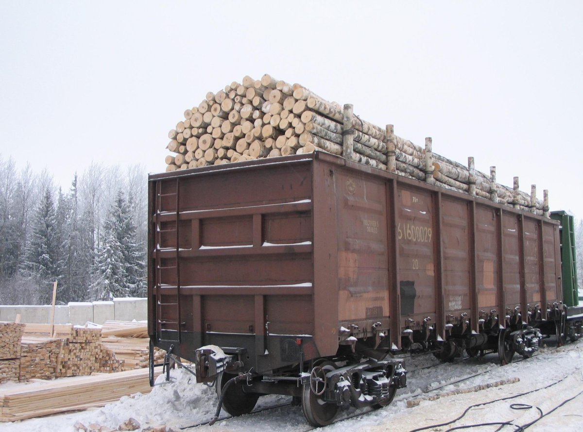 Пиломатериалы в полувагоне