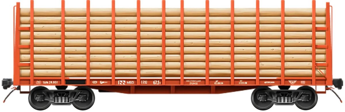 Лесовозная платформа 13-9832-01