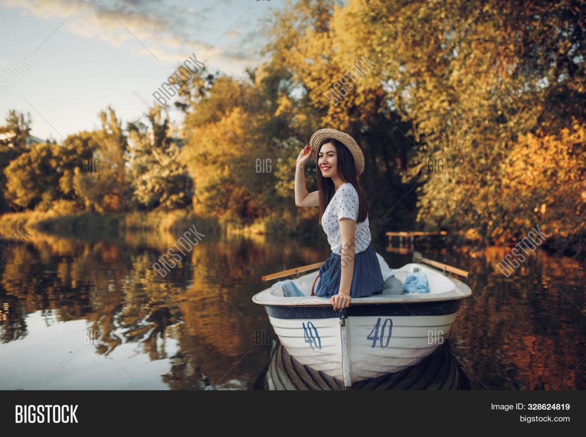 Позирование в лодке