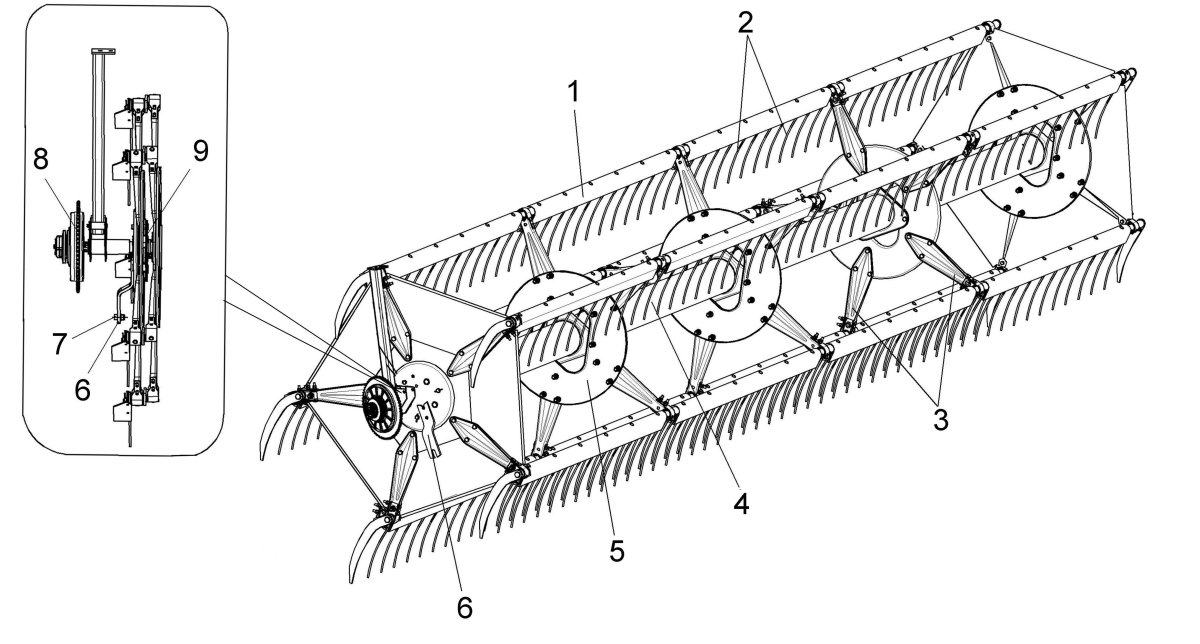 Граблина мотовила Дон 1500