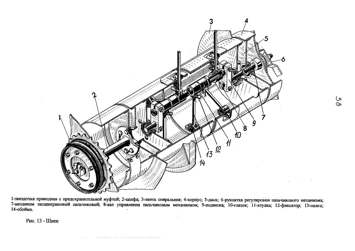 Шнек жатки комбайна Дон 1500