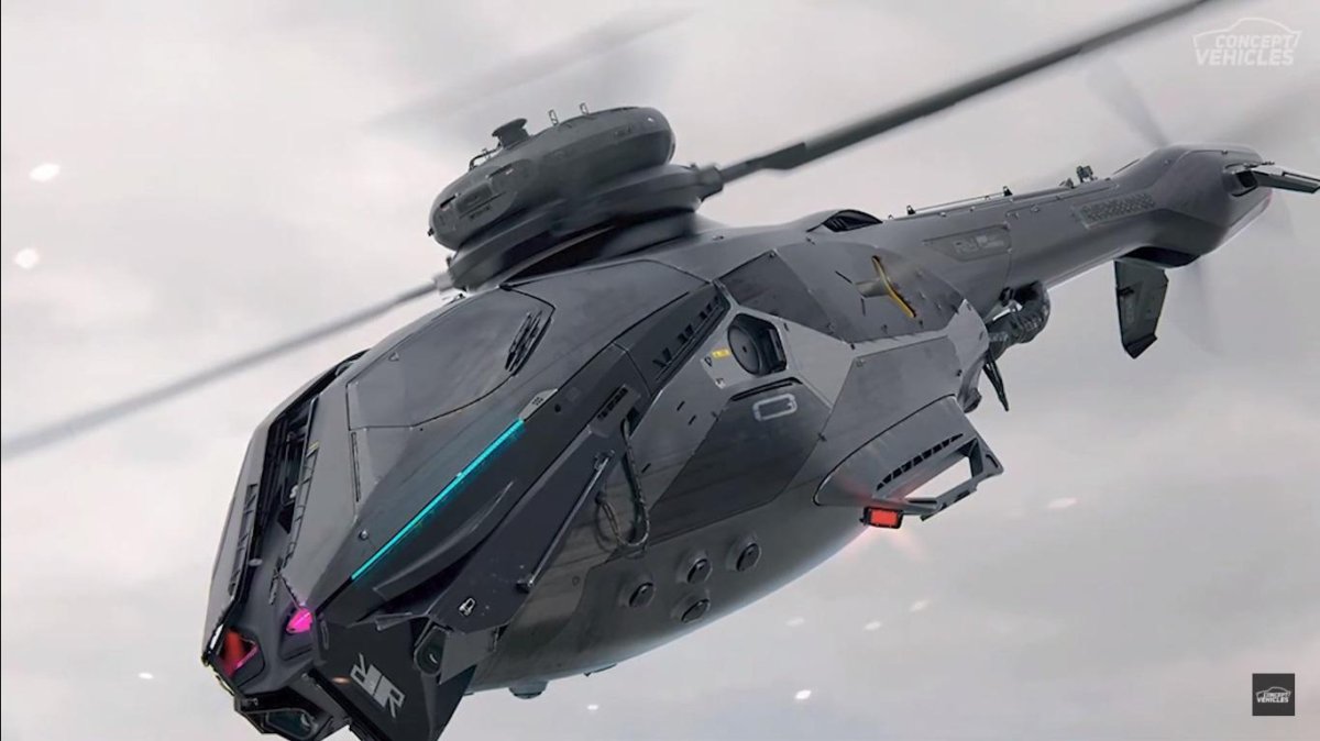 Футуристический вертолет ми-24