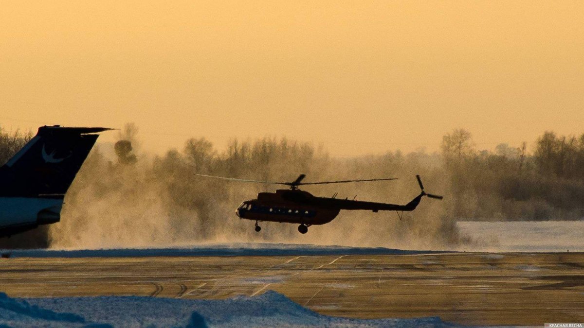 Ямбург с вертолета