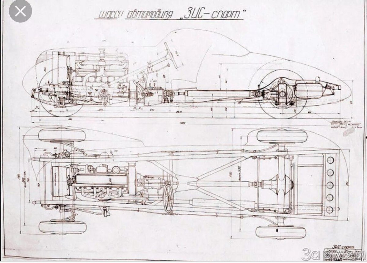 ЗИС 101 спорт чертежи