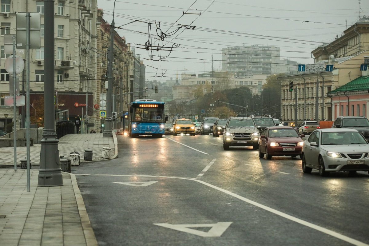 Выделенная полоса в центре Москвы