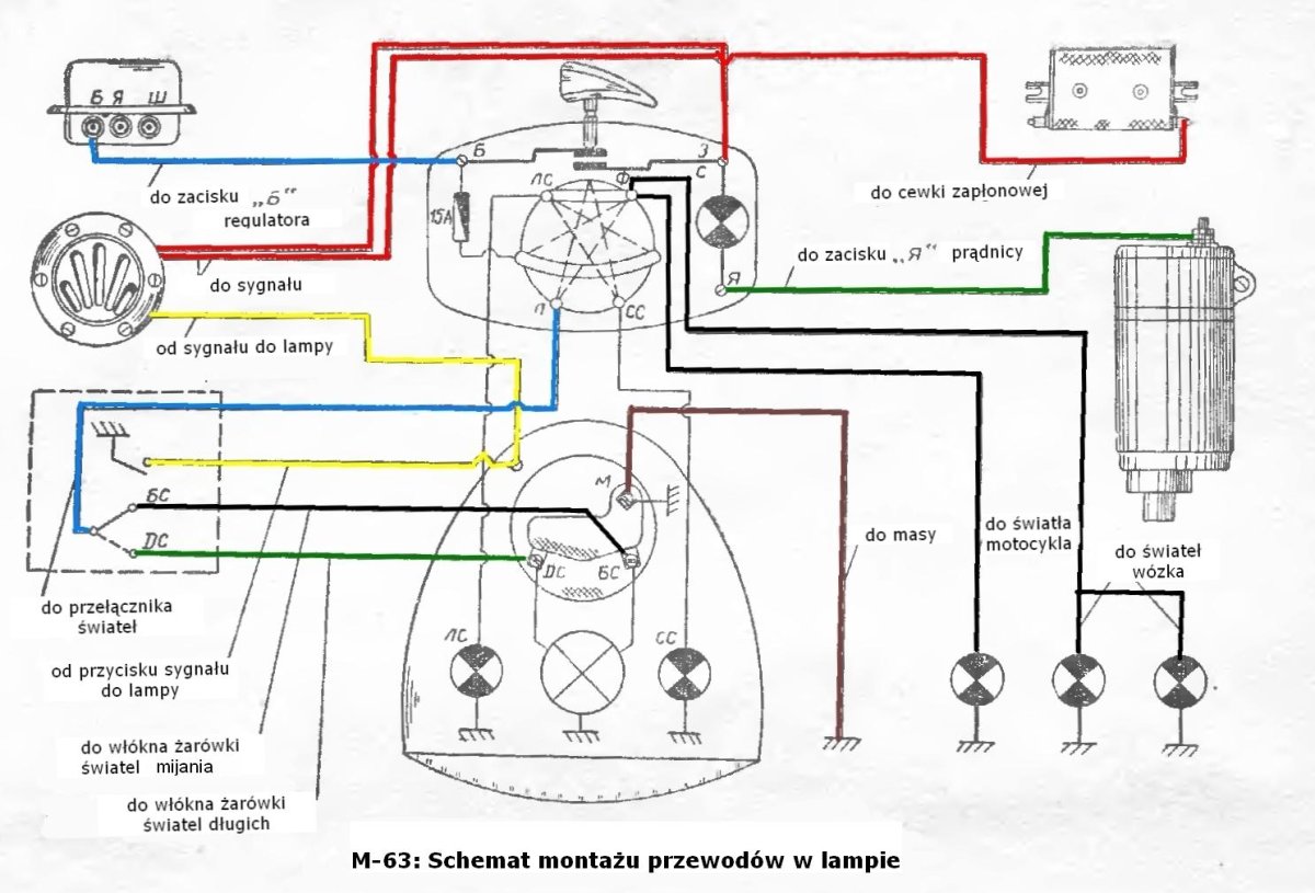 Схема подключения замка зажигания мотоцикла к 750