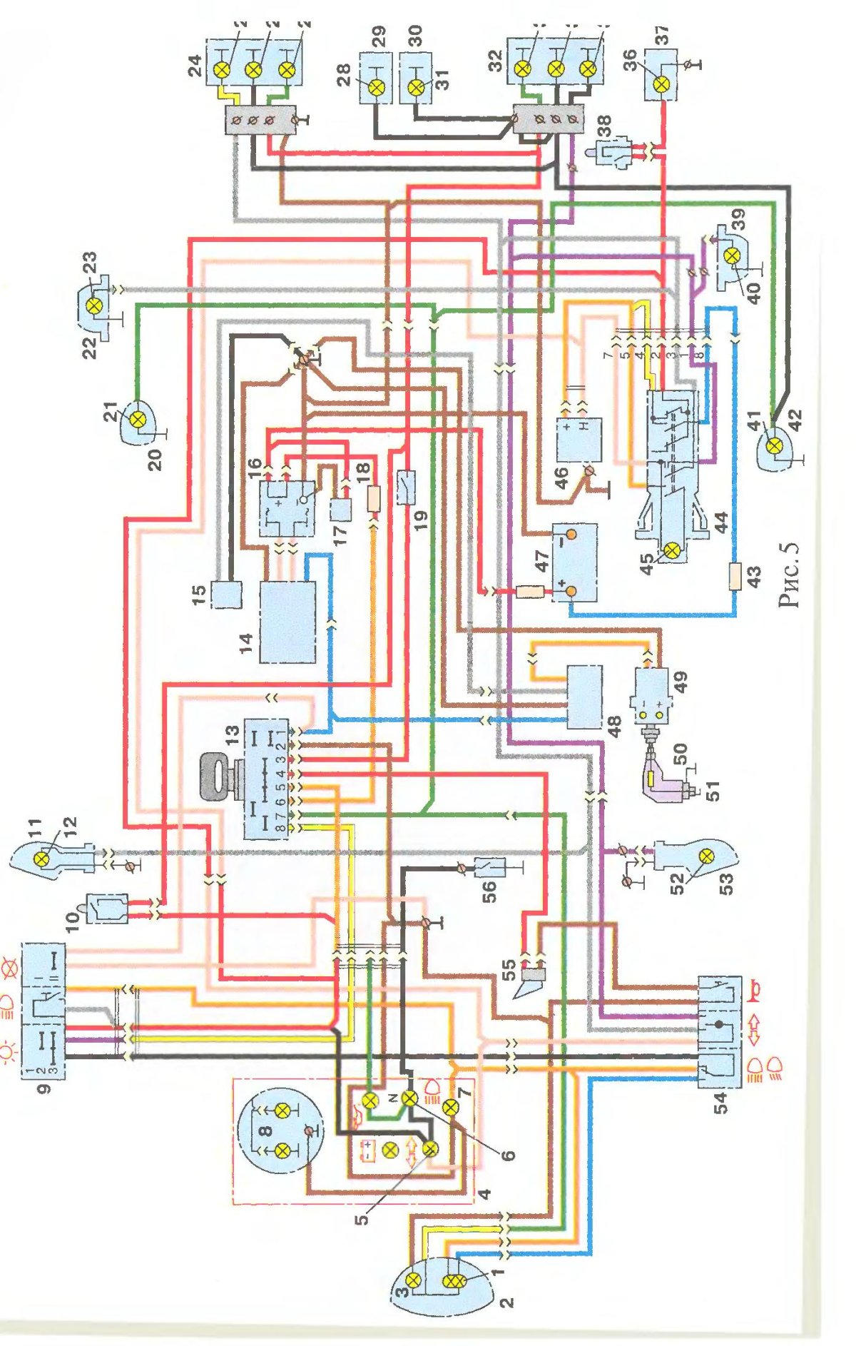 Электросхема мотоцикла ИЖ Планета 5 12 вольт