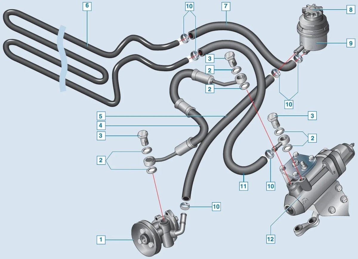 Шланги гидроусилителя руля Шевроле Нива
