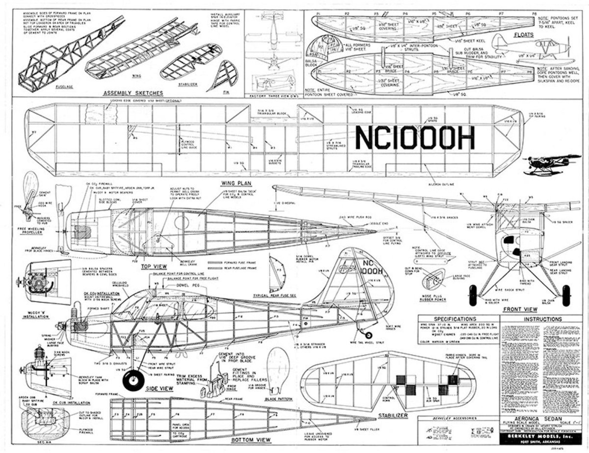 Piper pa-18 super Cub чертежи
