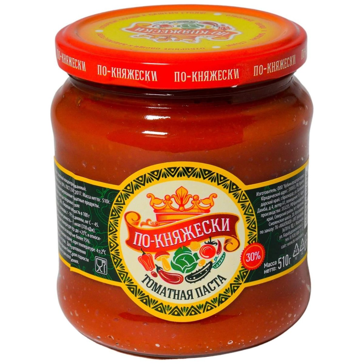 Томатная паста 30% по-княжески 1л