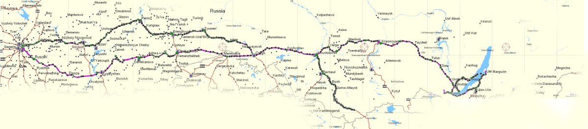 Барнаул Омск карта дорог