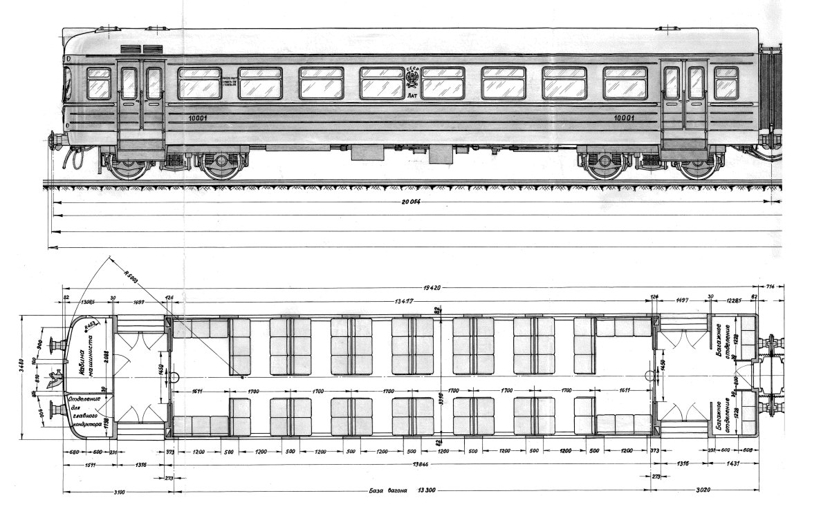Электропоезд эр1 чертежи