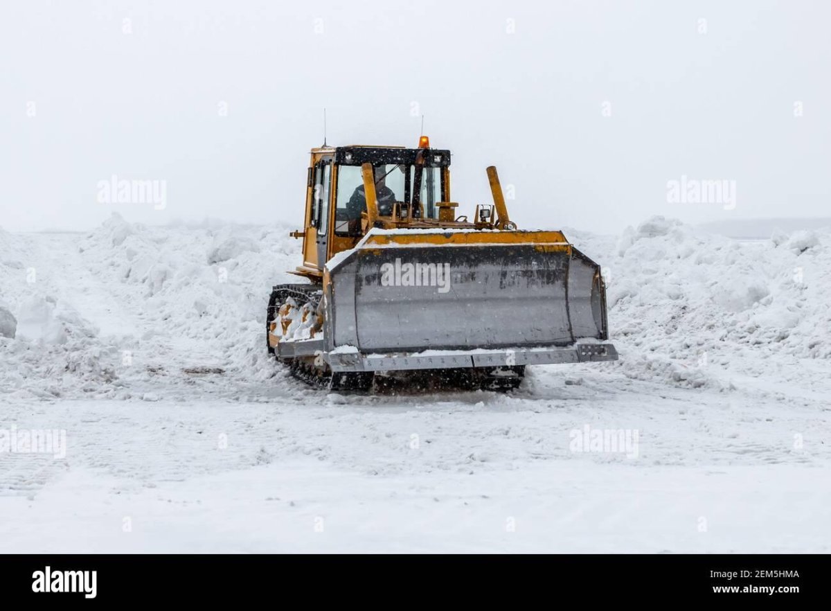 Бульдозер зимой
