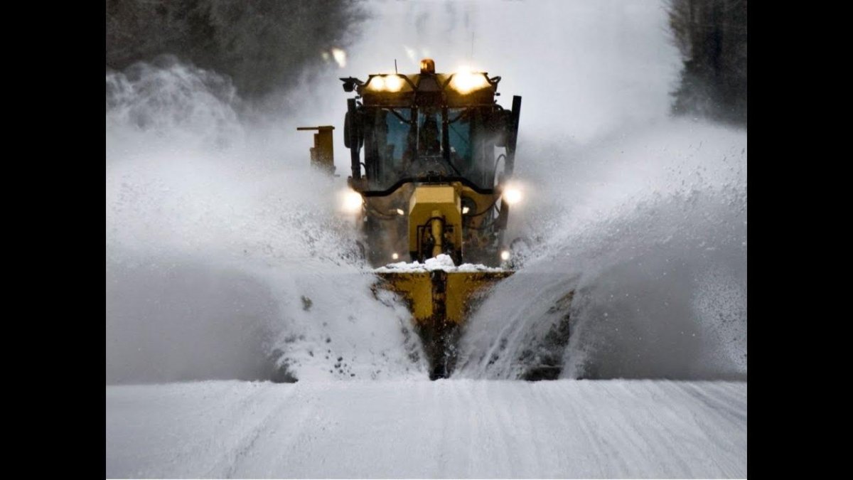 Бульдозер зимой