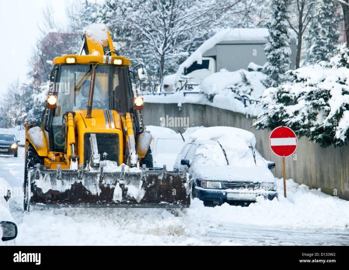 Бульдозер зимой