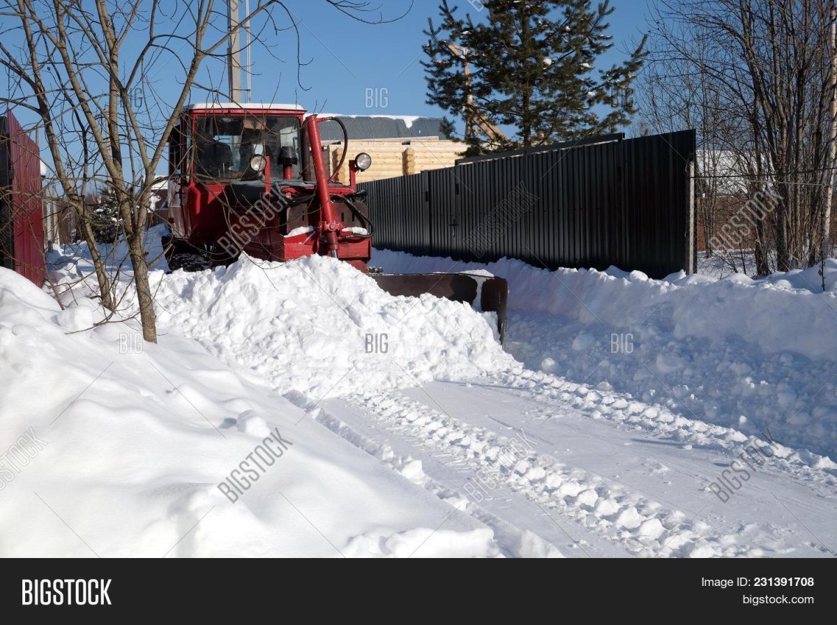Дорога снег трактор